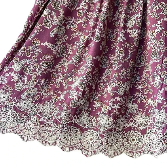 SOLITAIRE | BOHO PEASANT BLOUSE EMBROIDERED BALLOON SLEEVE TOP | SIZE: MEDIUM - Picture 4 of 11